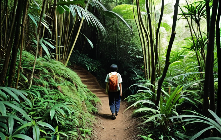 **Image Prompt:** A person hiking through a dense jungle, looking confused and lost, symbolizing the difficulty of learning Japanese grammar without a structured approach. In the background, a faint, winding path represents a more organized learning method. The overall tone should be slightly humorous but also convey the challenge.
