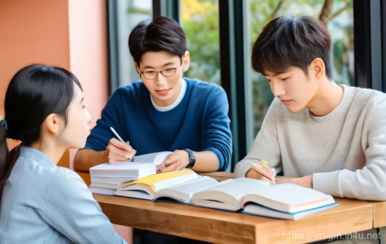 JLPT 스터디 그룹 운영 팁 - **Collaborative Grammar Deep Dive in a Cafe:**
    "A small, diverse group of three university stude...