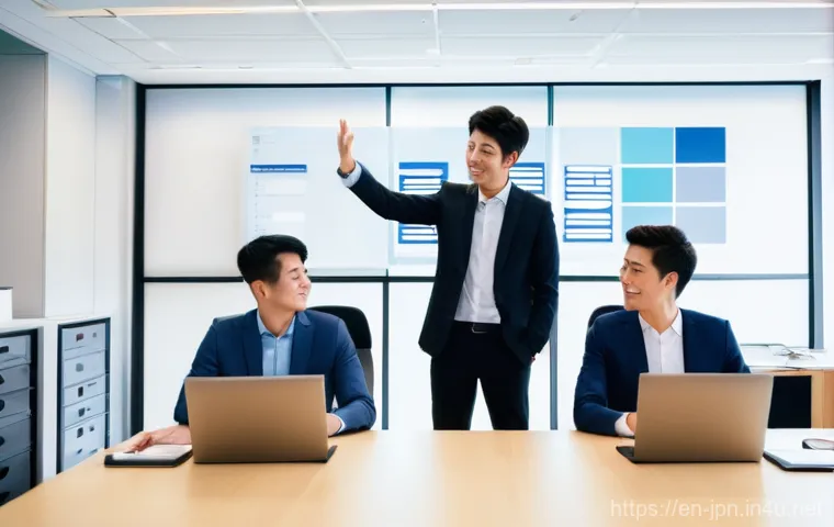 JLPT 취득 후 일본 취업의 장단점 - **Prompt:** "A diverse group of young professionals in their late 20s to mid-30s, including both for...