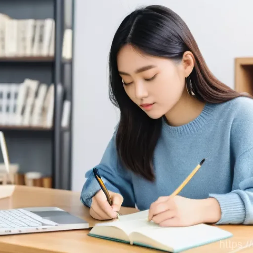 JLPT와 일본 내 자격증과의 연계성 - **Prompt:** A focused young adult (20s-30s, any ethnicity) intently studying Japanese. They are seat...