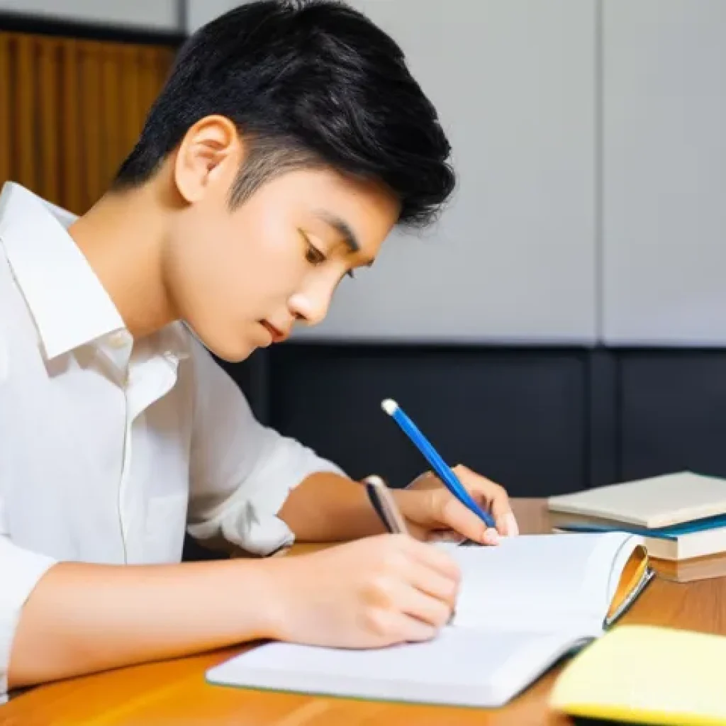 JLPT와 일본어 학습을 위한 심리학 연구 - **Growth Mindset in Kanji Mastery**: A focused young adult, gender-neutral and of East Asian ethnici...