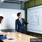 JLPT와 일본 내 글로벌 비즈니스 협력 사례 - **Image Prompt 1: The Bridge of Language in a Modern Japanese Workplace**
A vibrant, modern open...